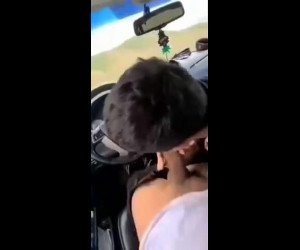 boyfriend sucks me in the car