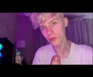 smooth twink solo and blowjob
